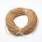 Spray Painted Cowhide Leather Cords, Peru, 1.5mm, about 100yards/bundle(300 feet/bundle)