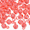 Transparent Acrylic Pendants, Faceted, Round, Red, 18x11x11mm, Hole: 4mm