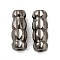 Brass Screw Clasps, Gunmetal, 10x4mm, Hole: 1mm