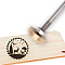 Stamping Embossing Soldering Brass with Stamp, for Cake/Wood, Deer Pattern, 30mm
