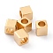 Brass Spacer Beads, Cadmium Free & Lead Free, Long-Lasting Plated, Cube with Round Hole, Real 24K Gold Plated, 2.5x2.5x2.5mm, Hole: 1.6mm