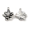 Alloy Pendants, Tibetan Style, Flower, Antique Silver, 14.5x12.5x3.5mm, Hole: 1.2mm