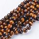 Natural Tiger Eye Beads Strands&nbsp;GSR6mmC014-1