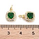 Brass with Cubic Zirconia Pendants&nbsp;KK-P271-33G-3