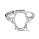 Adjustable 925 Sterling Silver Solitaire Ring Settings&nbsp;STER-K179-22P-2