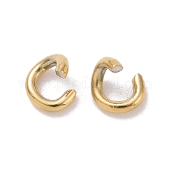 Ion Plating(IP) 304 Stainless Steel Open Jump Rings, Round, Real 18K Gold Plated, 21 Gauge, 3.5x0.7mm, Inner Diameter: 2.1mm