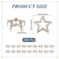 200Pcs Iron Studs Rivets&nbsp;IFIN-CY0001-01P