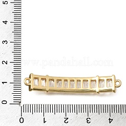 Brass Pave Clear Cubic Zirconia Links Connector Charms&nbsp;KK-K426-01G