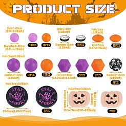 72Pcs 10 Styles Silicone Focal Beads&nbsp;SIL-TA0003-23