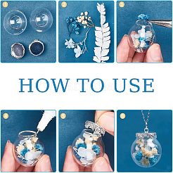 Glass Empty Wishing Bottle Pendants&nbsp;GGLA-CA0001-02