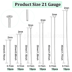 60Pcs 6 Styles Brass Flat Head Pins&nbsp;FIND-BC0003-94P