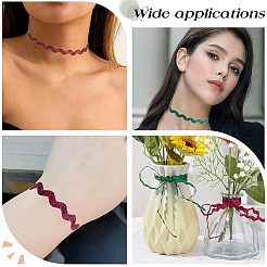 6 Yards 6 Colors Polyester Wavy Fringe Trim Ribbon&nbsp;OCOR-WH0080-44B