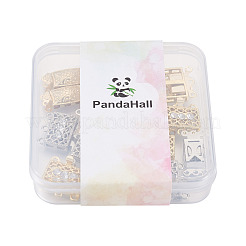 20Pcs 4 Style Brass Filigree Box Clasps&nbsp;KK-PJ0001-15
