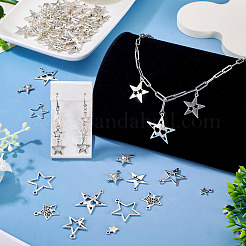 84Pcs 14 Styles Tibetan Style Zinc Alloy Pendants&nbsp;FIND-TA0009-55