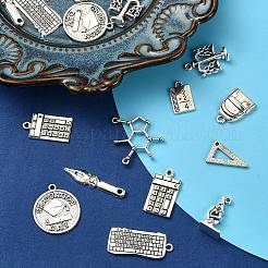 100Pcs 10 Styles Tibetan Style Alloy Pendants&nbsp;TIBEP-CJ0001-92