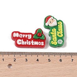Merry Christmas Opaque Resin Decoden Cabochons&nbsp;RESI-S391-03