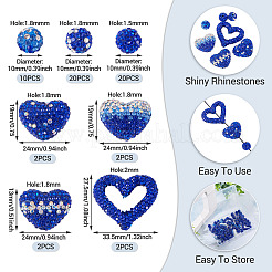 58Pcs Handmade Polymer Clay Rhinestone Beads&nbsp;CLAY-BT0001-08