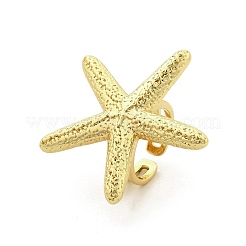 Starfish Brass Cuff Rings for Women&nbsp;RJEW-C123-01G