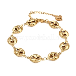 304 Stainless Steel Coffee Bean Link Chain Bracelets&nbsp;BJEW-D359-14A-G