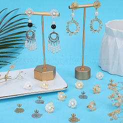 40Pcs 2 Colors 304 Stainless Steel Stud Earring Findings&nbsp;STAS-SC0006-63