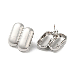 Rack Plating Brass Stud Earrings&nbsp;EJEW-Q786-03P