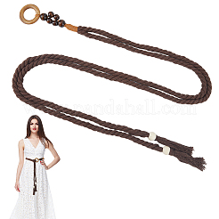 1Pc Handmade Weaving Cotton Tassel Waist Belts for Women Ladies Dress&nbsp;AJEW-CP0010-25B