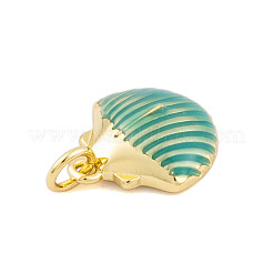 Rack Plating Brass Enamel Pendants&nbsp;KK-P269-09G-04