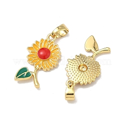 Brass Enamel Pendants&nbsp;KK-H265-03G