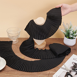 3 Yards Polyester Pleated Lace Ribbons&nbsp;OCOR-WH0089-177A
