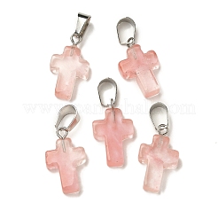 Cherry Quartz Glass Pendants&nbsp;G-Z067-04P-04
