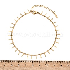 304 Stainless Steel Bar Tassel Charm Bracelets&nbsp;BJEW-G759-04G