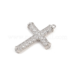 Rack Plating Brass Micro Pave Cubic Zirconia Pendants&nbsp;KK-Q786-04P-01