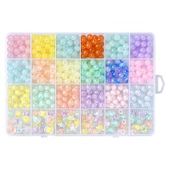 516Pcs 21 Style Acrylic Round Beads&nbsp;DIY-YW0008-09