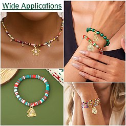 9Pcs 9 Styles Christmas Theme Brass Micro Pave Clear Cubic Zirconia Charms&nbsp;KK-CJ0003-77