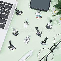 16Pcs 8 Style Plastic Cat Shape Mobile Dustproof Plugs&nbsp;HJEW-DR00280