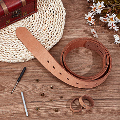 Cowhide Leather Wrap Around Tie Knot Waist Belts for Coat&nbsp;AJEW-WH20054-218