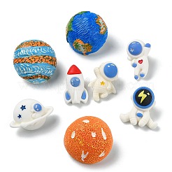 8Pcs 8 Styles Space Astronaut Theme Resin Lapel Pins for Backpack Clothes&nbsp;JEWB-CJ0003-49