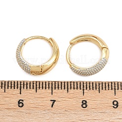 Brass Enamel Hoop Earrings&nbsp;EJEW-D336-01G