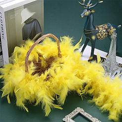 Turkey Feather Fluff Boa for Dancing&nbsp;DIY-WH0568-10B