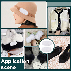 Mink Hair Shoe Buckle Clips&nbsp;FIND-WH0148-467B