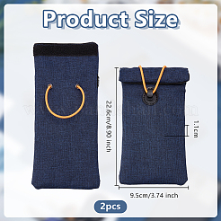 Polyester Security Faraday Bags for Key-Fob Protector&nbsp;ABAG-WH0032-119A