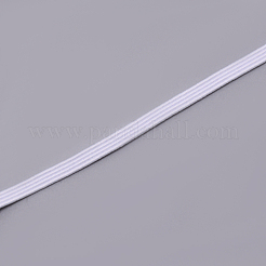 Flat Elastic Rubber Cord/Band&nbsp;OCOR-WH0058-04B