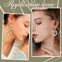 DIY Brass Teardrop & Ring Dangle Earring Making Kit&nbsp;KK-SP0002-10A