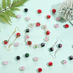 20Pcs Handmade Lampwork Bumpy Beads&nbsp;LAMP-SZ0001-52A