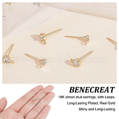 80Pcs Brass Stud Earring Findings&nbsp;KK-BC0009-38