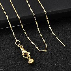 Brass Bar Link Chain Adjustable Slider Necklaces&nbsp;NJEW-M108-10G