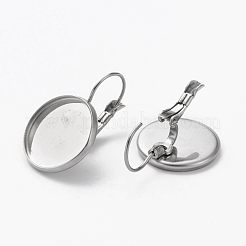 Tarnish Resistant 304 Stainless Steel Leverback Earring Findings&nbsp;STAS-L253-005B-P