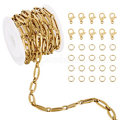 DIY 304 Stainless Steel Oval Link Chains Necklaces/Bracelets Making Kits&nbsp;DIY-TA0012-75