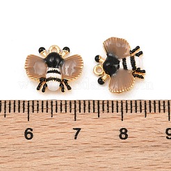 Brass Enamel Pendants&nbsp;KK-CBA6818-02G