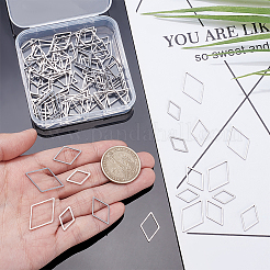 90Pcs 3 Styles 201 Stainless Steel Linking Rings&nbsp;STAS-UN0064-88